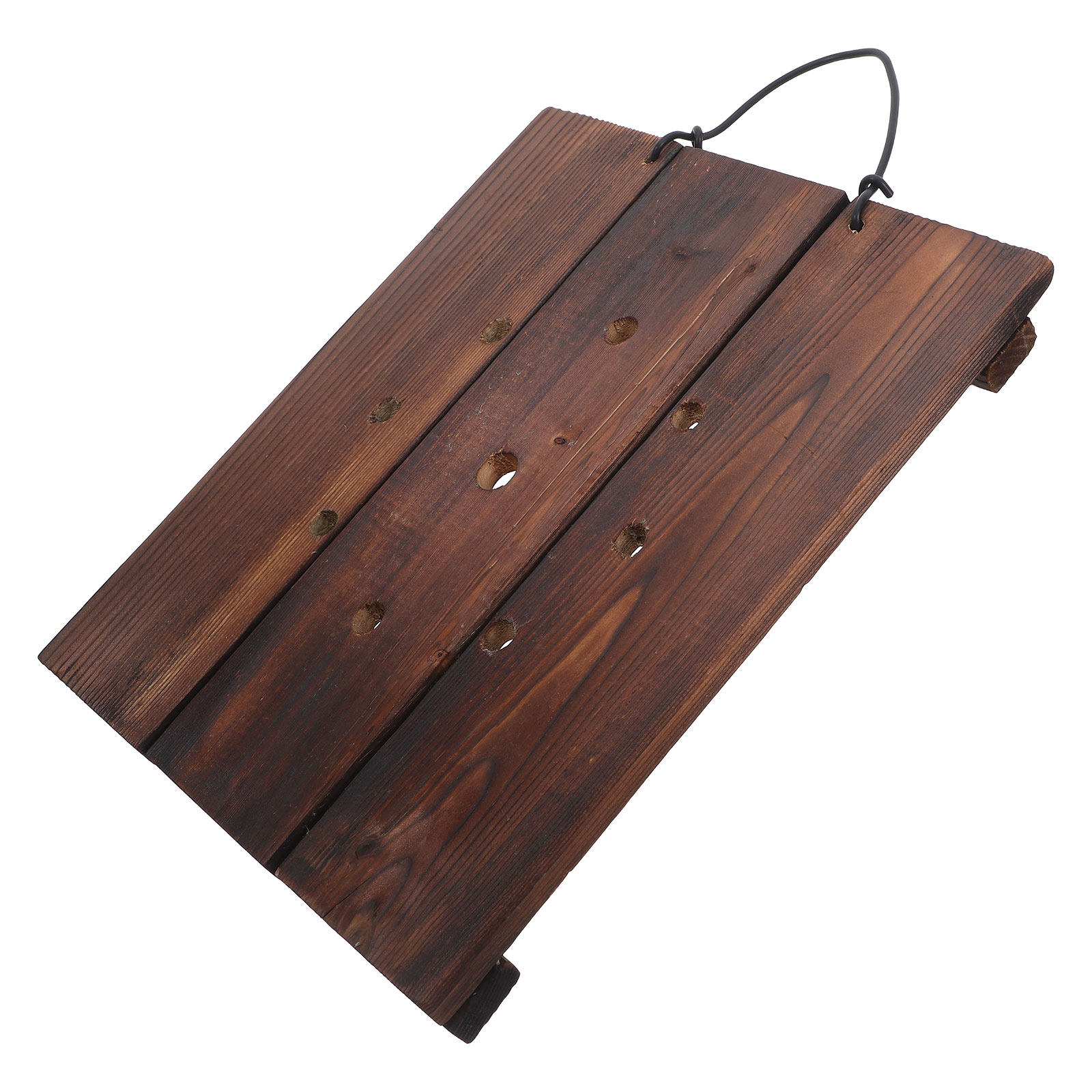 Vertical Planter - แผ่นไม้รมควันสำหรับติดตั้ง พร้อมรูเจาะสำเร็จรูป ขนาด 11.7x9.7x0.9 นิ้ว แผงปลูกต้นไม้แนวตั้งสำหรับจัดแสดงในสวนระเบียง