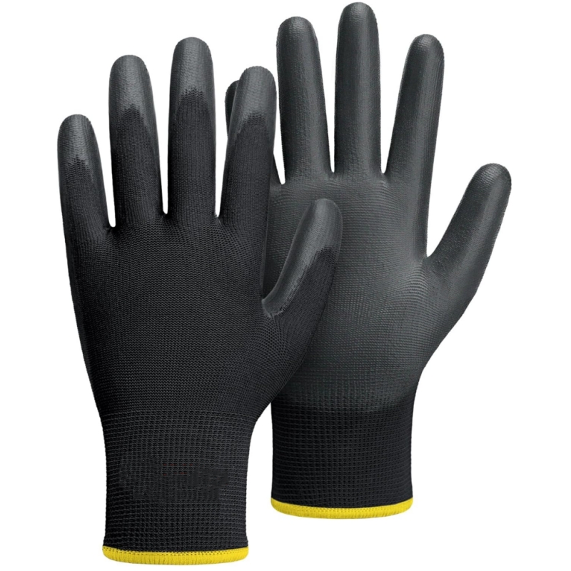 Garden Gloves - ถุงมือทํางานเพื่อความปลอดภัยเคลือบ PU ถุงมือทํางานโพลียูรีเทนกันลื่นถุงมือถักแบบไม่มีรอยต่อสําหรับผู้ชายช่างไฟฟ้าทําสวน
