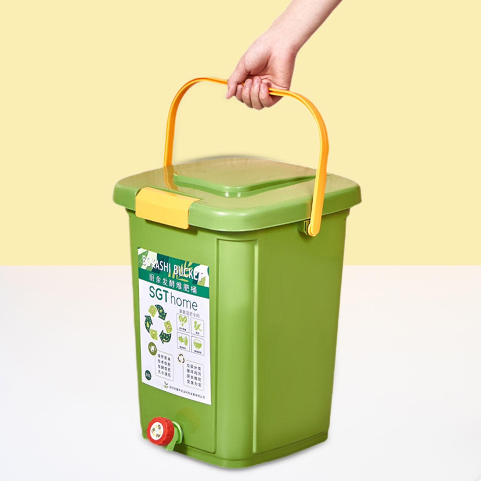 Compost Bin - ถังหมักปุ๋ยบนเคาน์เตอร์แบบปิดผนึก ถังหมักแบบพกพา ขนาด 20 ลิตร สำหรับขยะอาหาร