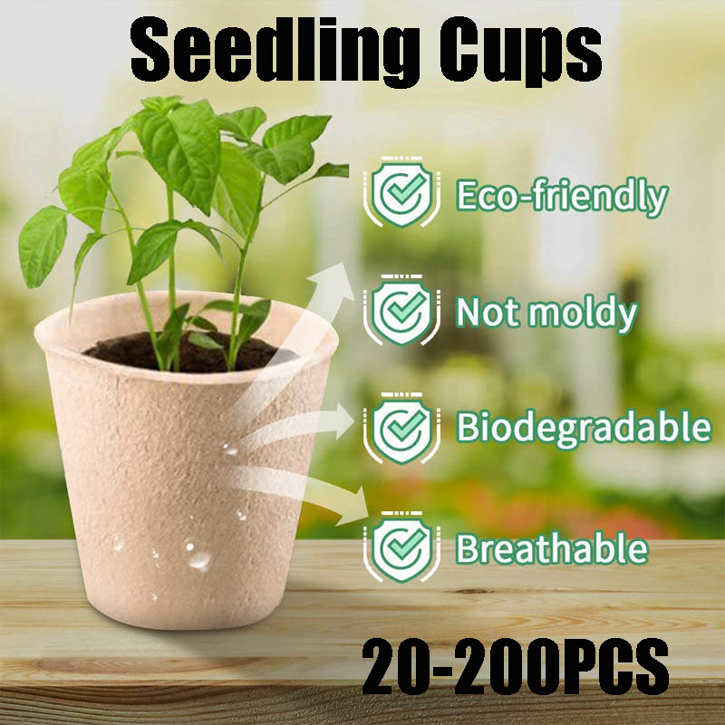 Seed Starter Tray - กระถางเพาะชำทรงกลมขนาด 8 ซม. สำหรับเพาะเมล็ดพืช ถาดเพาะเมล็ดสมุนไพร อุปกรณ์ปลูกต้นไม้