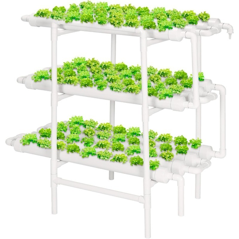 Hydroponic Kit - ระบบปลูกพืชแบบไฮโดรโปนิกส์แนวตั้ง, ชั้นวางปลูกแบบหลายชั้น, ชุดอุปกรณ์ปลูกพืชไร้ดินสำหรับผักใบเขียวในสวนครัว