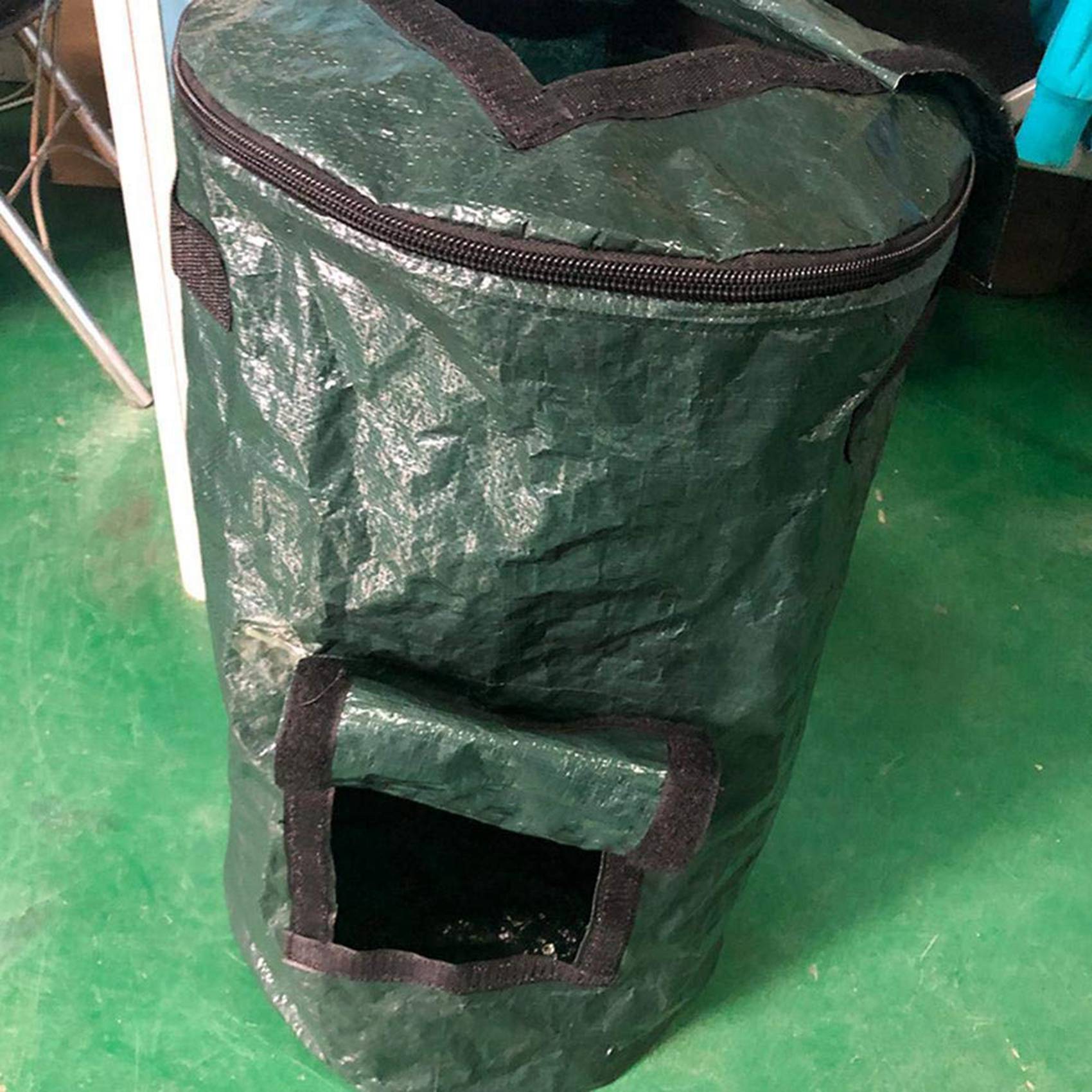 Compost Bin - ถังปุ๋ยหมักแบบพับได้ ABUL-2X, ถุงใส่ขยะในสวน, ถุงใส่เศษใบไม้ในสวนแบบใช้ซ้ำได้, ถุงปุ๋ยหมักสำหรับสวน, ถุงปุ๋ยหมักสำหรับผลไม้