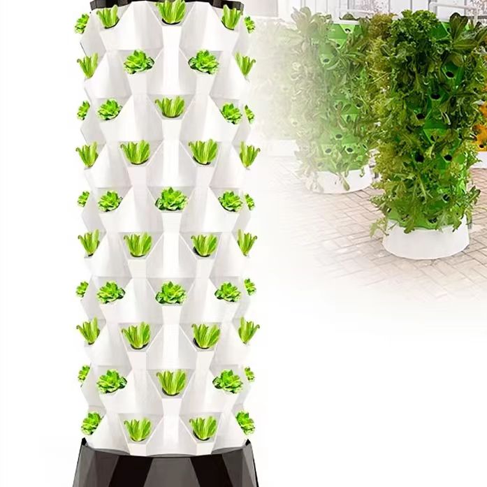 Hydroponic Kit - ระบบชุดอุปกรณ์ให้น้ำหยดอัตโนมัติสำหรับฟาร์ม ระบบปลูกพืชไร้ดินแบบทาวเวอร์ ระบบปลูกสับปะรดแบบทาวเวอร์พร้อมไฟ
