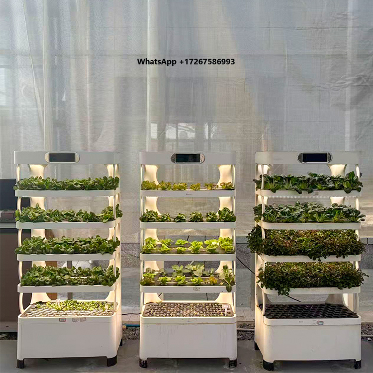 Grow Light Led - กระถางปลูกต้นไม้ในร่มอัจฉริยะ – ระบบปลูกผักแนวตั้งแบบไฮโดรโปนิกส์ พร้อมไฟ LED สำหรับปลูกผักในบ้านได้ตลอดทั้งปี