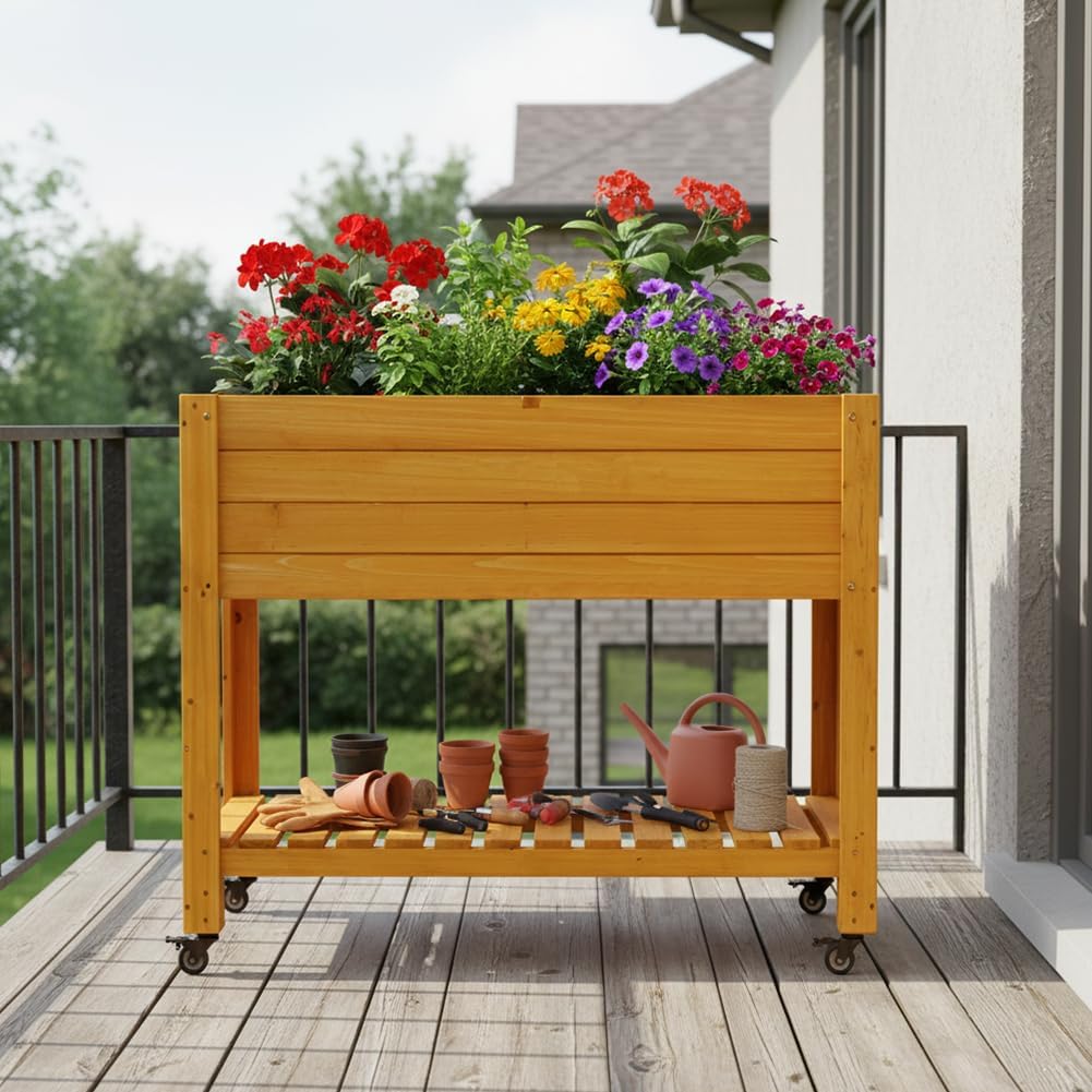 แปลงปลูกผักยกพื้นแบบเคลื่อนย้า - Raised Garden Bed บทวิจารณ์และราคา