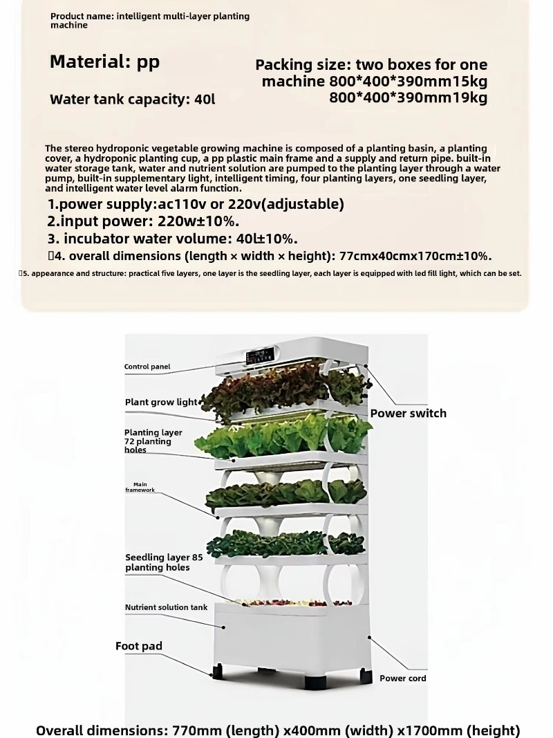 อุปกรณ์การปลูกพืชไร้ดินอัจฉริย - Vertical Planter บทวิจารณ์และราคา