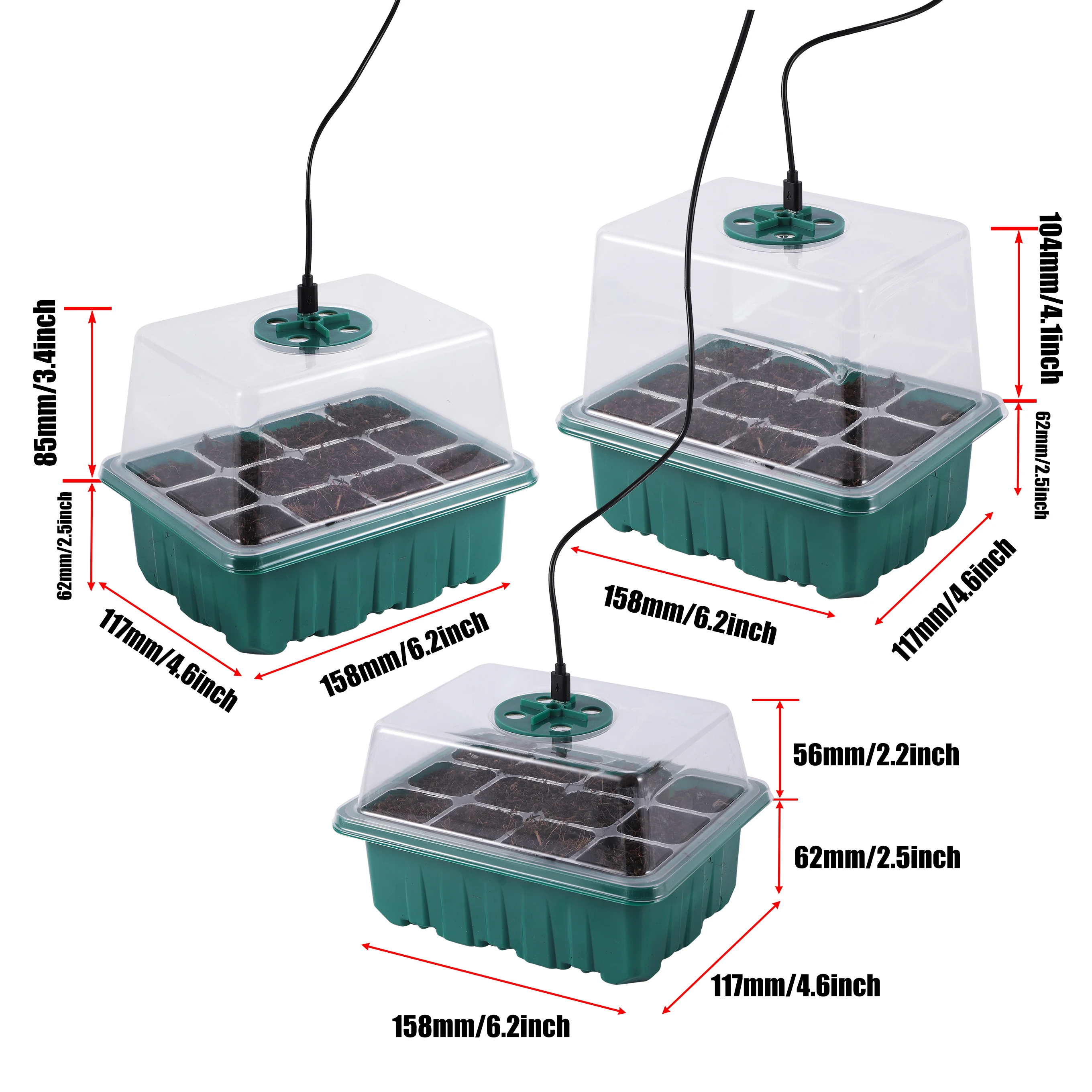 5 แพ็ค/เซ็ต Seed Starter ถาดพื - Seed Starter Tray บทวิจารณ์และราคา