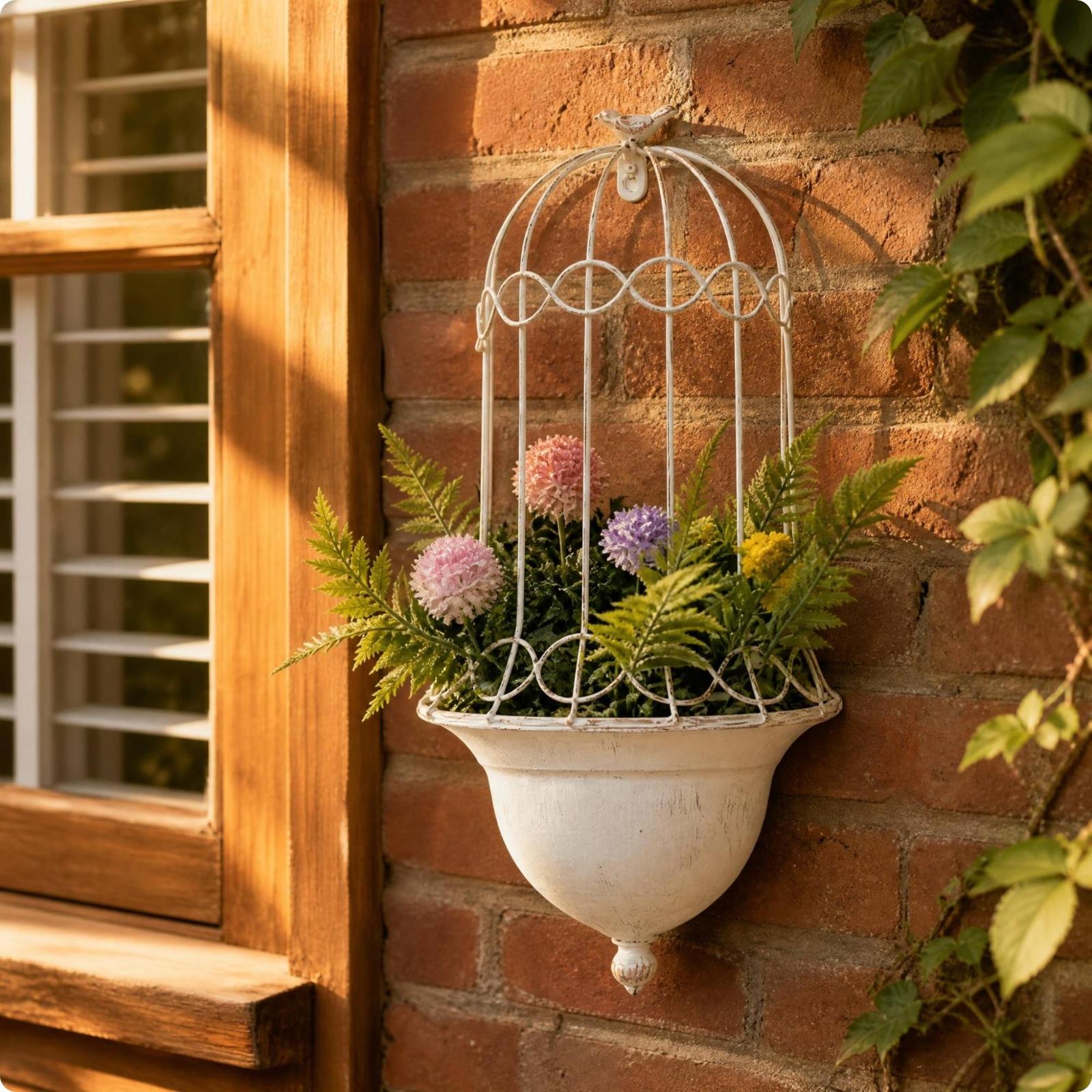 กระถางต้นไม้ติดผนัง ดีไซน์กรงน - Vertical Planter บทวิจารณ์และราคา