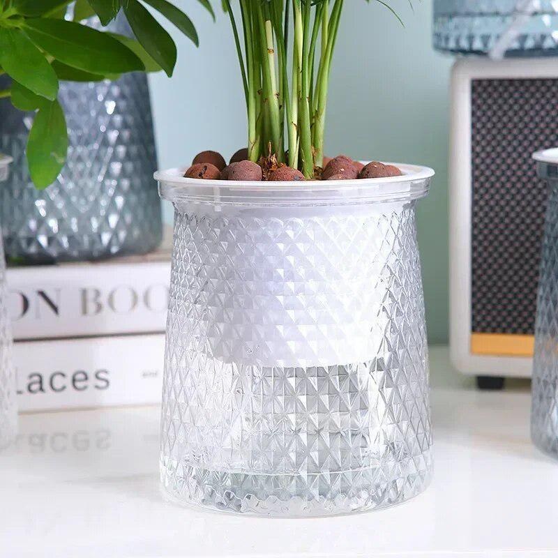 2024โปร่งใสรดน้ําด้วยตนเองดอกไ - Self Watering Planter บทวิจารณ์และราคา