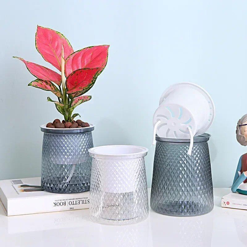 2024โปร่งใสรดน้ําด้วยตนเองดอกไ - Self Watering Planter บทวิจารณ์และราคา