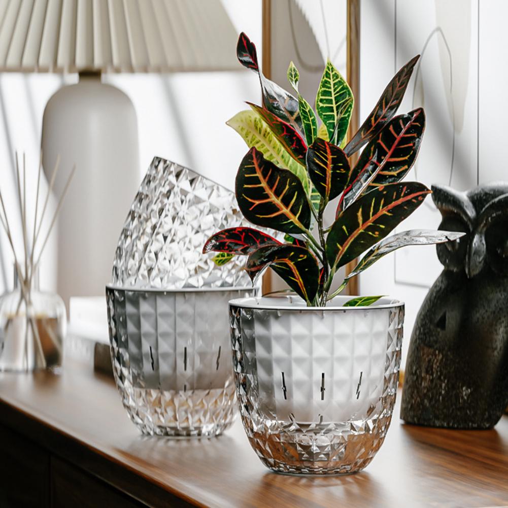 กระถางดอกไม้แบบโปร่งใสพร้อมระบ - Self Watering Planter บทวิจารณ์และราคา