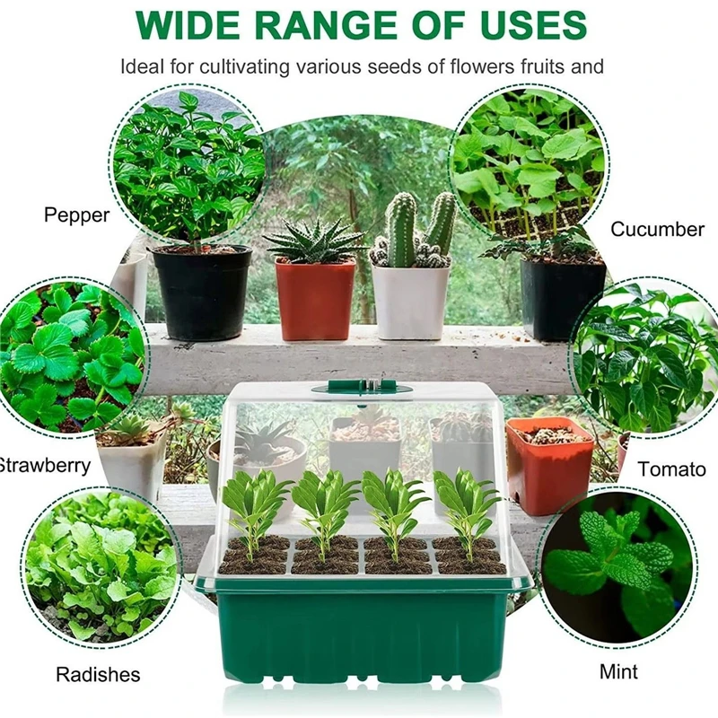 ชุดถาดเพาะเมล็ดพร้อมไฟ LED 12  - Seed Starter Tray บทวิจารณ์และราคา