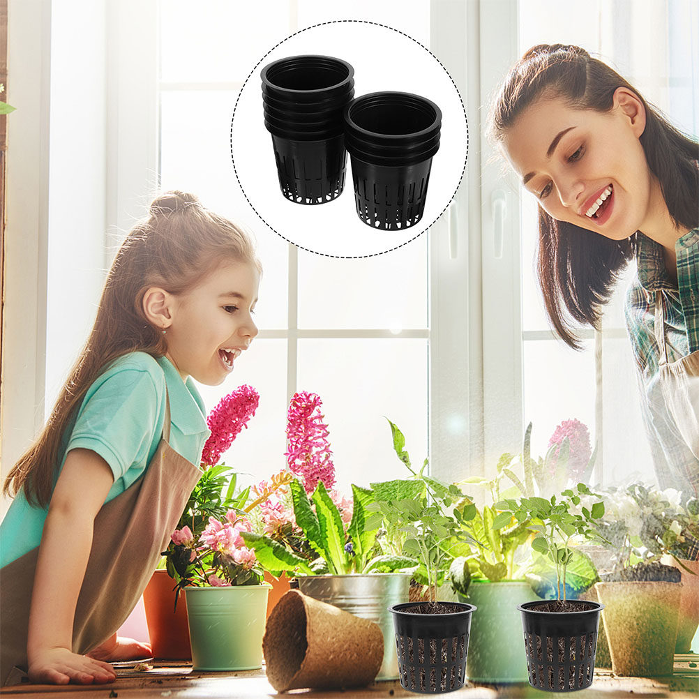 15 ชิ้น กระถางตาข่ายพลาสติกสำห - Plant Pot บทวิจารณ์และราคา