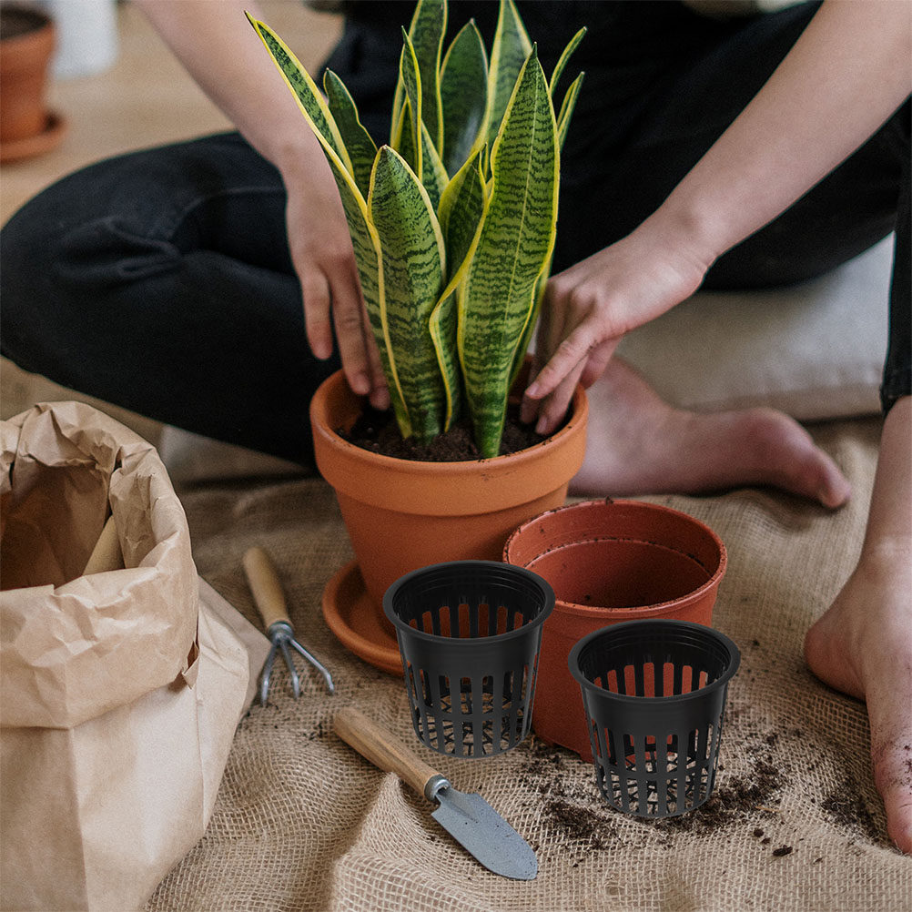 15 ชิ้น กระถางตาข่ายพลาสติกสำห - Plant Pot บทวิจารณ์และราคา