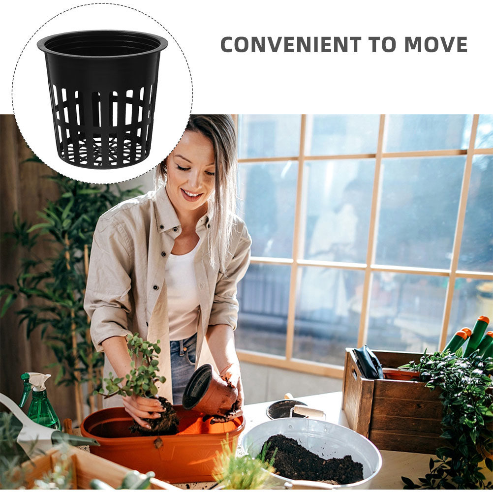 15 ชิ้น กระถางตาข่ายพลาสติกสำห - Plant Pot บทวิจารณ์และราคา