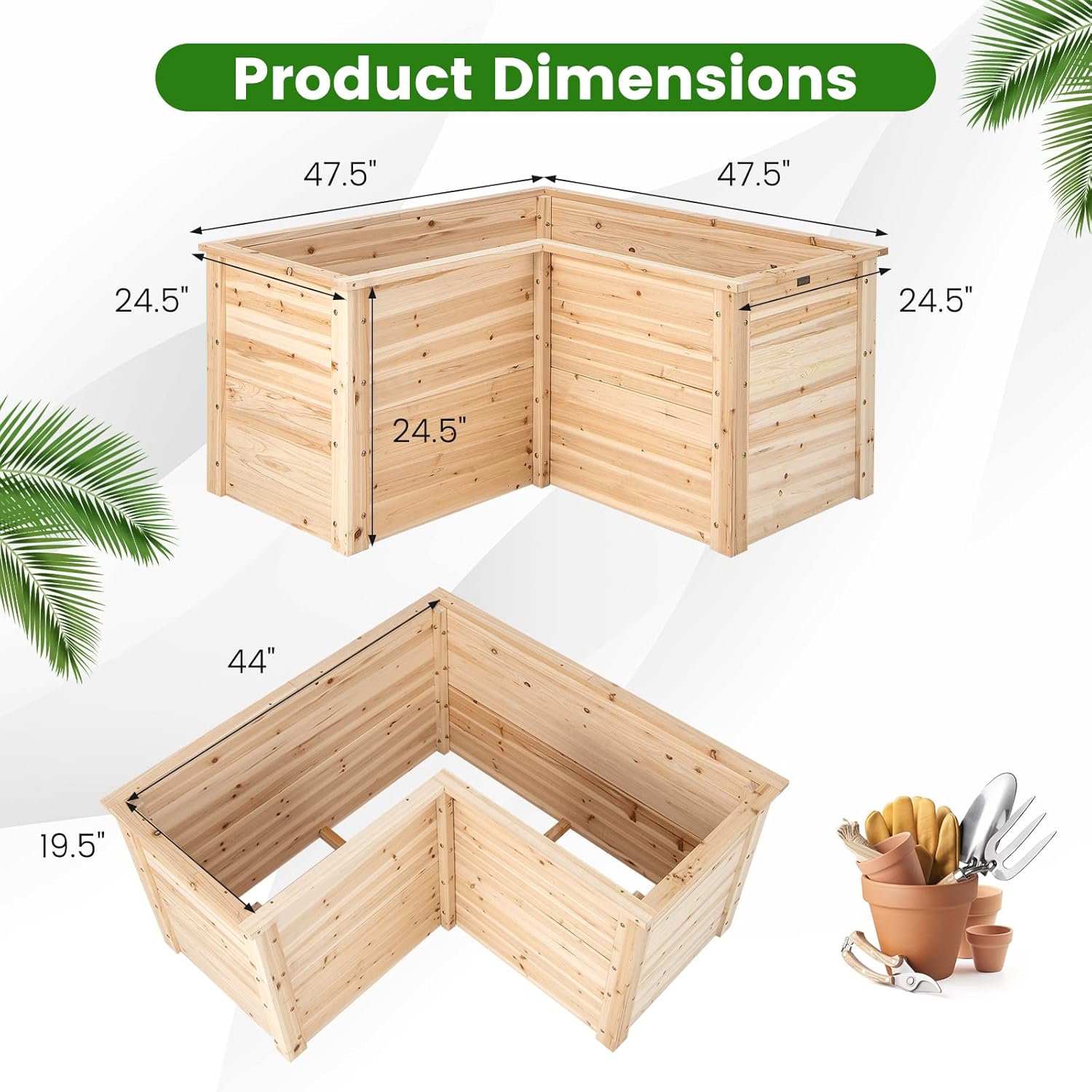 แปลงปลูกผักยกพื้นไม้เนื้อแข็งส - Raised Garden Bed บทวิจารณ์และราคา