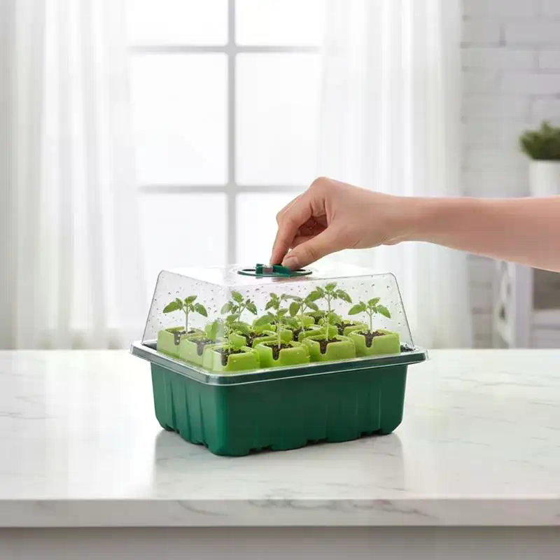 ถาดเพาะเมล็ดพร้อมโดมควบคุมความ - Seed Starter Tray บทวิจารณ์และราคา