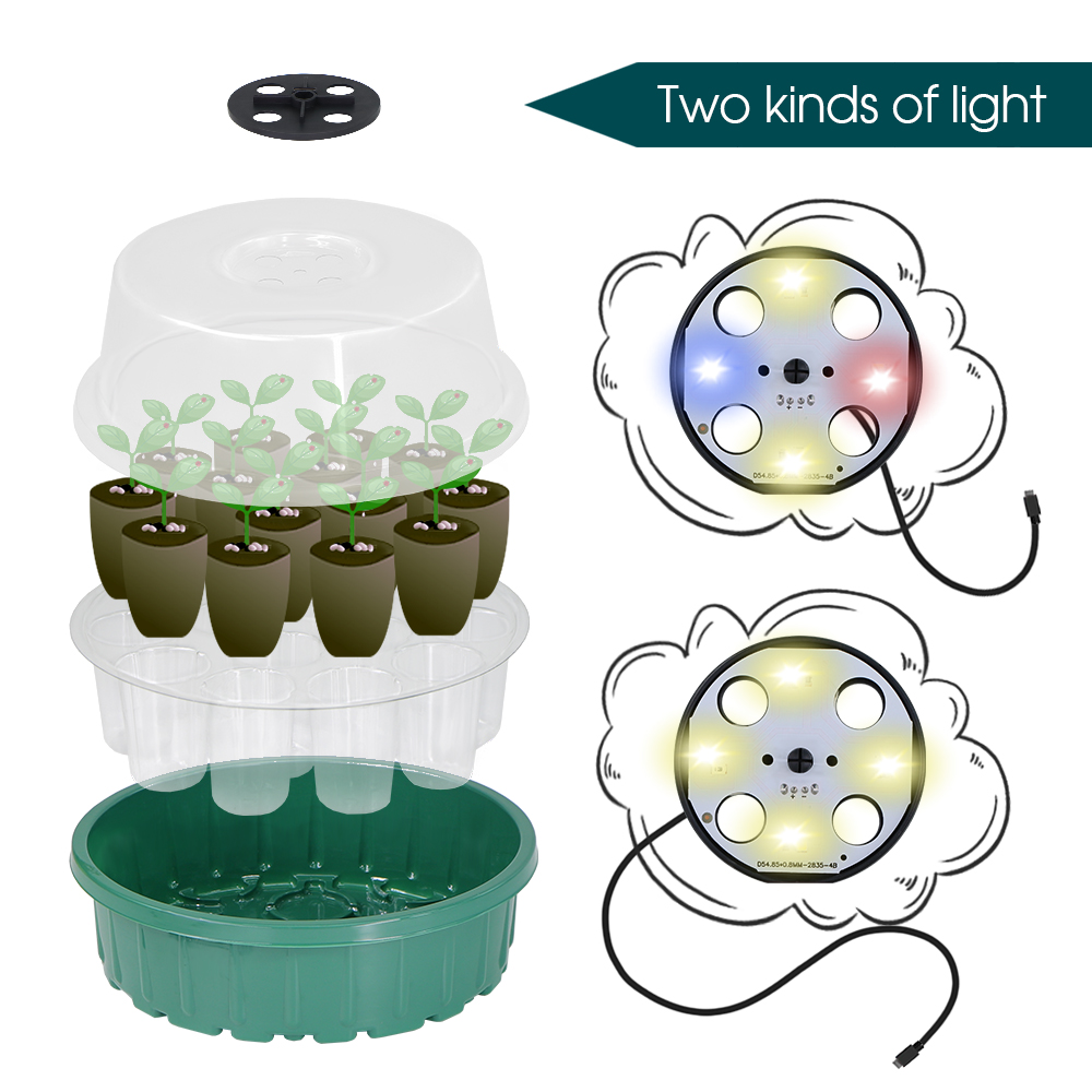 รอบSeed Starterถาดเต็มสเปกตรัม - Seed Starter Tray บทวิจารณ์และราคา