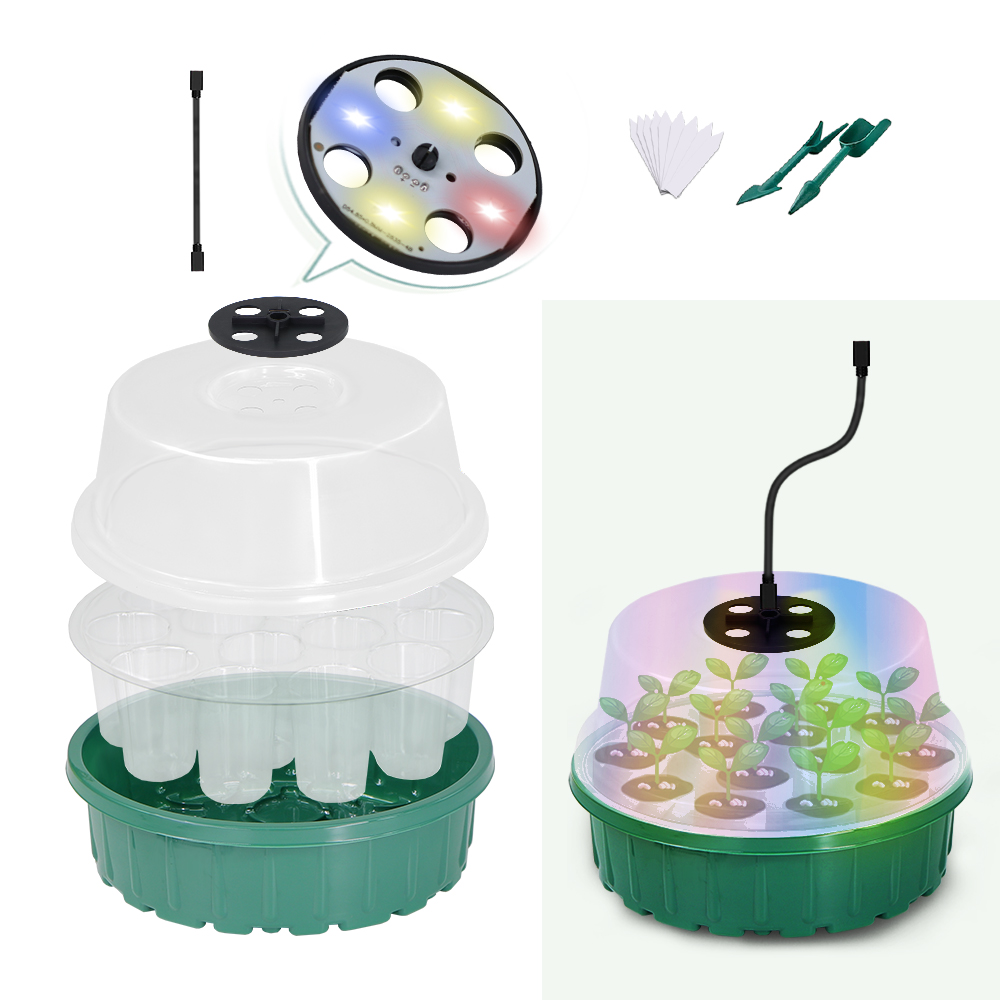 รอบSeed Starterถาดเต็มสเปกตรัม - Seed Starter Tray บทวิจารณ์และราคา