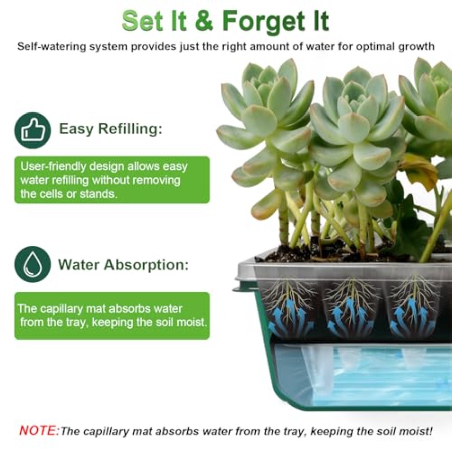 ถาดเพาะเมล็ดพร้อมไฟปลูก ชุดเพา - Seed Starter Tray บทวิจารณ์และราคา